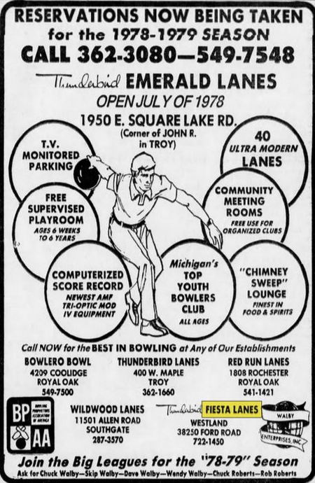 Vision Lanes (Fiesta Lanes) - Jan 1978 Ad For Fiesta Lanes